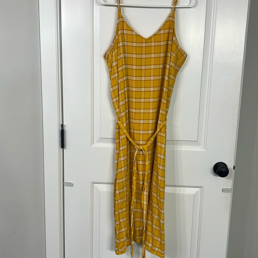 Old Navy yellow plaid dress